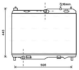 Радиатор охлаждения двигателя Ford B-Max (12-), Ecosport (12-), Fiesta (02-), Tr AVA COOLING FD2442