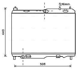 Радіатор охолодження двигуна Ford B-Max (12-), Ecosport (12-), Fiesta (02-), Transit Courier (14-) 1.4, 1.5, 1.6 TDCi AVA AVA COOLING FD2442