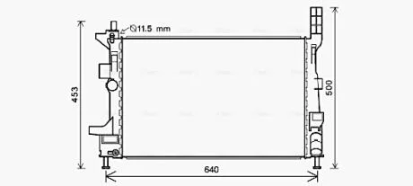 Радіатор охолодження двигуна Ford Focus (11-20), C-Max (10-19) 1.5-1.6 TDCi  AVA AVA COOLING FD2578
