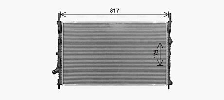 Радиатор охлаждения двигателя Ford Tranzit (16-) AT/MT AVA AVA COOLING FD2679