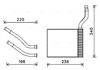 Радиатор отопителя салона Ford Mondeo IV Galaxy S-max AC+ AVA COOLING FD6464