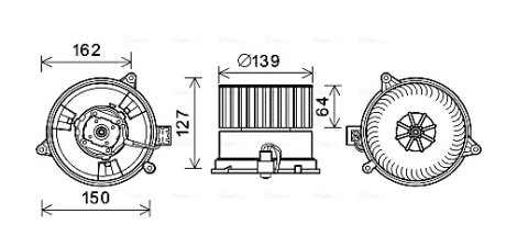 Вентилятор салону FORD FIESTA/FUSION (2002) (AVA) AVA COOLING FD8576