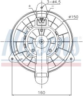 Вентилятор обігрівача Ford Transit (14-), Transit Custom (13-) AVA AVA COOLING FD8727
