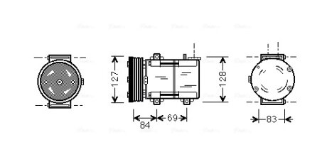 Компрессор кондиционера Ford Transit (00-) AVA AVA COOLING FDAK167
