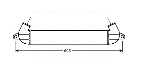 Фото интеркулер Fiat Doblo (01-) 1.3JTd, 1.9JTd AVA AVA COOLING FT4271 Интеркулер Fiat Doblo (01-) 1.3JTd, 1.9JTd AVA AVA COOLING FT4271