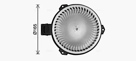 Вентилятор обігрівача салону Honda CR-V (06-), Accord (08-) MT, Toyota Land Cruiser Prado 120 (02-)  AVA AVA COOLING HD8327