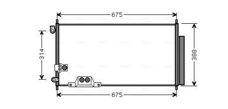 Радиатор кондиционера Honda Accord VII (03-) 2.2i-CTDi AVA AVA COOLING HDA5239D