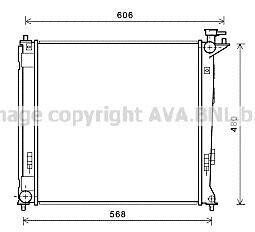 Радиатор охлаждения двигателя Hyundai iX35 (10-15) 1,7d 2,0d MT AVA AVA COOLING HY2284