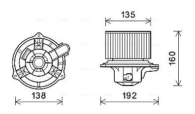 Вентилятор обігрівача салону Kia Ceed (07-), Hyundai Elantra (06-)  AVA AVA COOLING HY8553