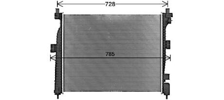Радиатор охлаждения двигателя Jeep Grand Cherokee (10-) 3,0d 3,6i AVA AVA COOLING JE2088