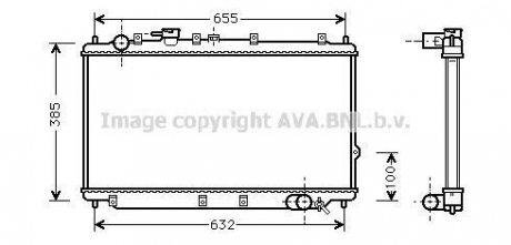 Радіатор KIA SEPHIA/SHUMA MT 96- (Ava) AVA COOLING KA2016