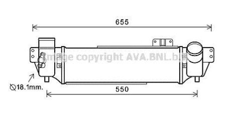 Інтеркулер KIA Sorento 2.5D 03- (Ava) AVA COOLING KA4209