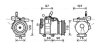 Компресор кондиціонера KIA Rio II (05-) 1.4i, 1.6i AVA AVA COOLING KAAK161 (фото 1)