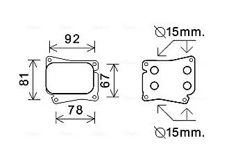 Радіатор масляний MB C-Class (00-), E-Class (02-) 1.8 Kompressor  AVA AVA COOLING MS3559
