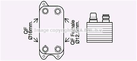 Радиатор масляный КПП MB C-Class (07-), E-Class (09-) AVA AVA COOLING MS3686