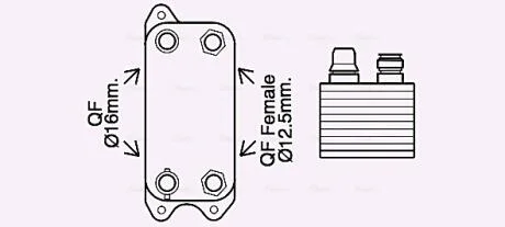 Радіатор масляний КПП MB C-Class (07-), E-Class (09-) AVA AVA COOLING MS3686