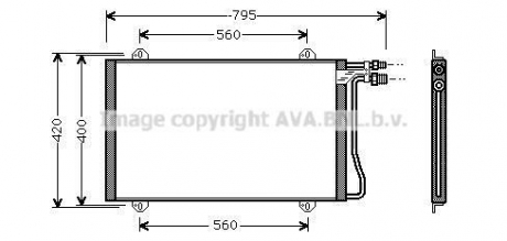 Конденсор кондиціонера MB SPRINT W901 MT/AT 95- (Ava) AVA COOLING MS5219