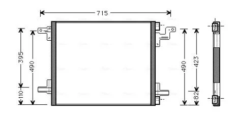 Радіатор кодиціонера CLEVER FIT AVA COOLING MS5270