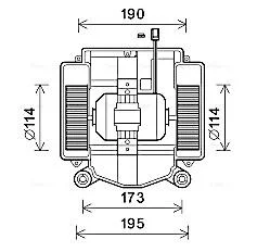 Вентилятор отопителя салона MB S221 05>13 AVA COOLING MS8669