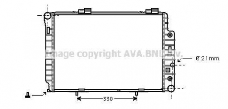 Радіатор MB W202(C) MT/AT +AC 96- (Ava) AVA COOLING MSA2174