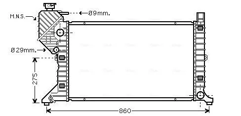 Радіатор охолодження MB (вир-во AVA) AVA COOLING MSA2300 (фото 1)