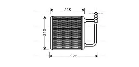 Радиатор отопителя салона  AVA AVA COOLING MSA6451