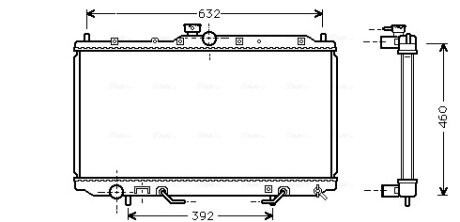 Радіатор, Система охолодження двигуна AVA COOLING MT2153