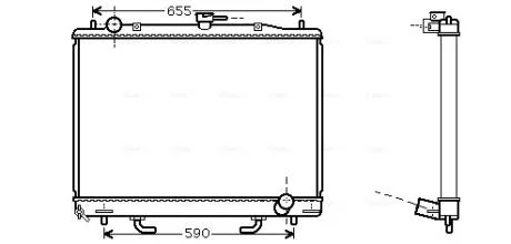 Радиатор охлаждения двигателя  AVA AVA COOLING MT2163