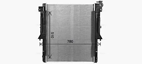Радиатор охлаждения двигателя Mitsubishi L200(15-) 2,4d 2,2d MT  AVA AVA COOLING MT2281