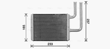 Теплообмінник, система опалення салону AVA COOLING MT6284