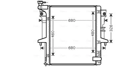 Радiатор охолодження (вир-во AVA) AVA COOLING MTA2202