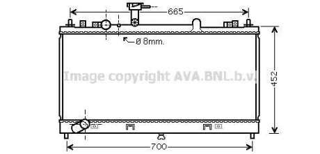 Радіатор 6 2.0 i * Man. 03/05-09/07 (AVA) AVA COOLING MZ2224