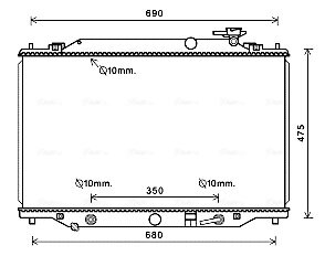 Радиатор охлаждения двигателя Mazda CX-5 (12-) 2.2D АКПП AVA AVA COOLING MZ2274