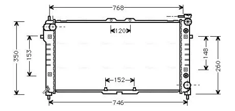 Радиатор охлаждения двигателя Mazda 626 (97-02) AT  AVA AVA COOLING MZA2037