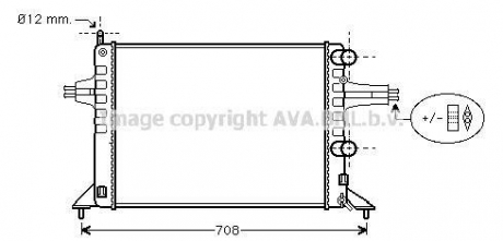 Радіатор ASTRA G 1.2 MT -AC 98-04 (Ava) AVA COOLING OL2257