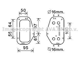 Радіатор мастильний OPEL Zafira 1.8 05- (AVA) AVA COOLING OL3684