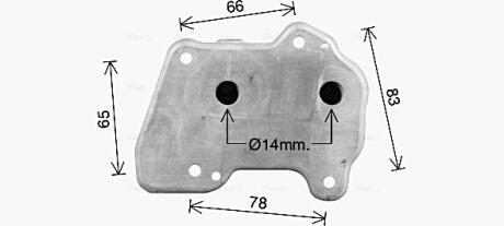 Радіатор масляний Opel Astra H 1,7CDTI 04>11 AVA AVA COOLING OL3740