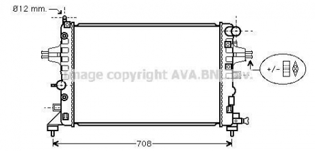 Радіатор Astra -H 1.4i / 1.8i 02/04- (AVA) AVA COOLING OLA2362