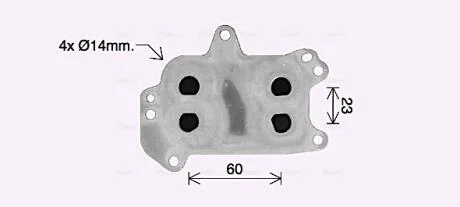 Радіатор масляний Citroen Jumpy (16-), DS4 (10-), DS5 (12-)/Peugeot 2008 (13-), 308 (14-), Partner (08-) 1.6 BLUEHDI  AVA AVA COOLING PE3424