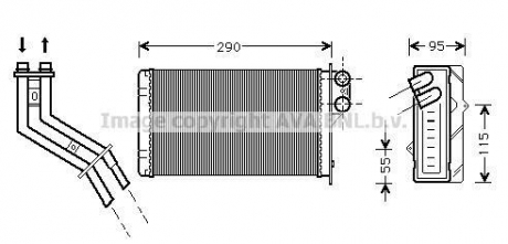 Радіатор обігрівача (AVA) AVA COOLING RT6227