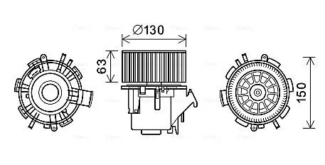Вентилятор OPEL, Nissan (вир-во AVA) AVA COOLING RT8599