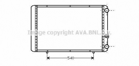 Радіатор REN TRAFIC 25D/25TDI MT (Ava) AVA COOLING RTA2155 (фото 1)