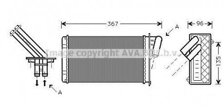 Радиатор отопителя салона Renault Laguna II 1,9DCI 2,0DCI AVA COOLING RTA6203