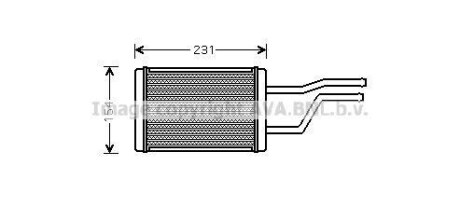 Радиатор отопителя салона Toyota Hiace IV 98>05, Hiace V 05>19 AVA AVA COOLING TO6326 (фото 1)