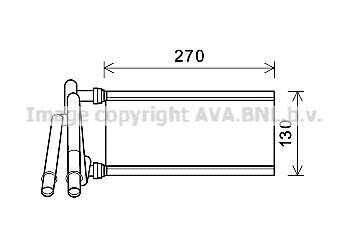 Радиатор отопителя салона Lexus GS (05-11), Lexus IS (06-15) AVA COOLING TO6706