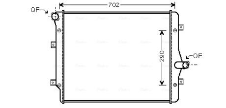 Радіатор GOLF5/TOURAN/A3 DIES 03- (Ava) AVA COOLING VN2208