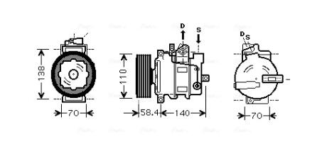 Автозапчастина AVA COOLING VNAK265