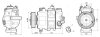 Компрессор кондиционера VW Amarok (10-), Transporter T5 (03-) 2.0TDI A AVA COOLING VNAK447 (фото 1)