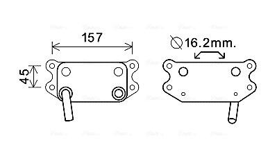 Радиатор масляный Volvo S60 (01-), V70 (98-), XC70 (02-), XC90 (02-) AV AVA COOLING VO3154