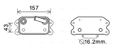 Радіатор масляний Ford Kuga (08-)/Volvo S60 (10-), S80 (07-), XC70 (08-) 2.0i, 2.5i  AVA AVA COOLING VO3169